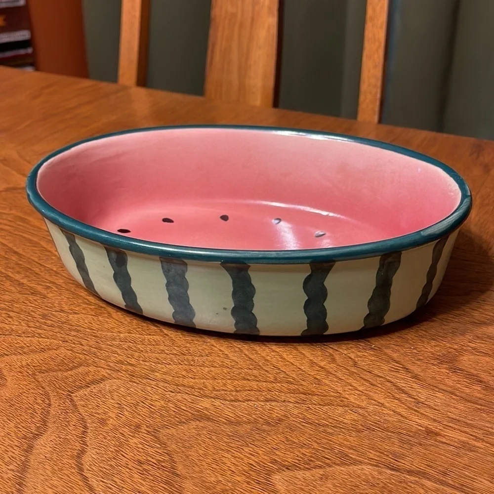 Vintage Watermelon Serving Platter and Bowl Set Vintage Watermelon Fruit Dip Set